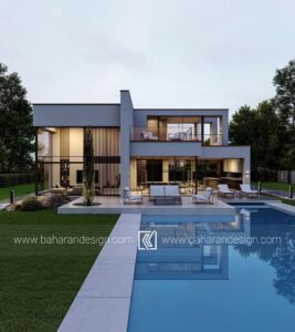 طراحی ویلا مدرن دوبلکس نمک ابرود