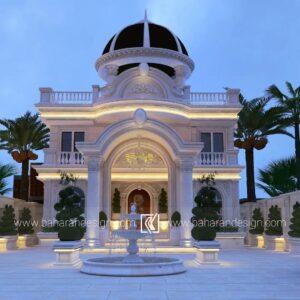 طراحی ویلا کلاسیک دوبلکس ارس